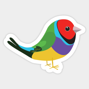 Cute gouldian finch Sticker